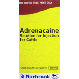 Adrenacaine Solution for Injection for Cattle, image 