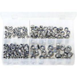 Stainless Steel Nylon Lock Nuts - Metric - Assorted Box, image 