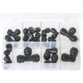 Quick-Fit Couplings - Elbows + Tees Metric - Assorted Box, image 