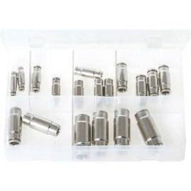 Brass Push-Fit Couplings - Straights Metric - Assorted Box, image 
