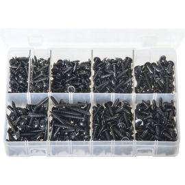 Self-Tapping Screws Flanged - Pozi Black - Assorted Box, image 