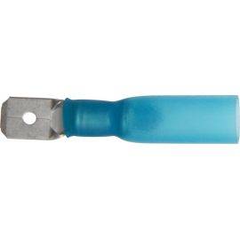 Push-on Male Heat Shrink Terminal - Adhesive Lined - Blue, image 