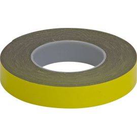 Double Sided Foam Tape - Yellow - 25mm x 10m, image 