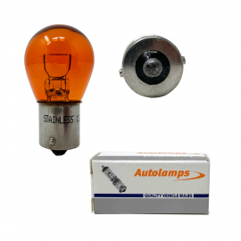 343 Bulb - Amber Flasher - BA15s - 12v 21w - Autolamps (E1), image 