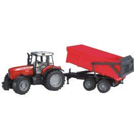 Massey Ferguson 7480 with tipping trailer  1:16, image 