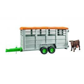 Livestock trailer with 1 cow 1:16, image 