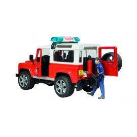 Land Rover Defender fire department  vehicle  and fireman 1:16, image 
