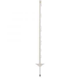 Plastic post 1,05m, white with 10 wire supports, image 