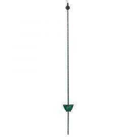 Spring steel post 1,05m, green with black pigtail insulator (25), image 