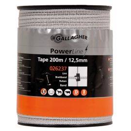 PowerLine tape 12.5mm white 200m, image 