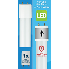 LED T8 18W Tube 4ft - Fluorescent Replacement, image 
