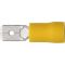 Push-on Male - 6.3mm - Yellow, image 