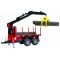Forestry trailer+loading crane, 4 trunks and grab 1:16, image 
